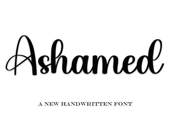 Ashamed Typeface: A Handwritten Script for Elegant Craft Designs