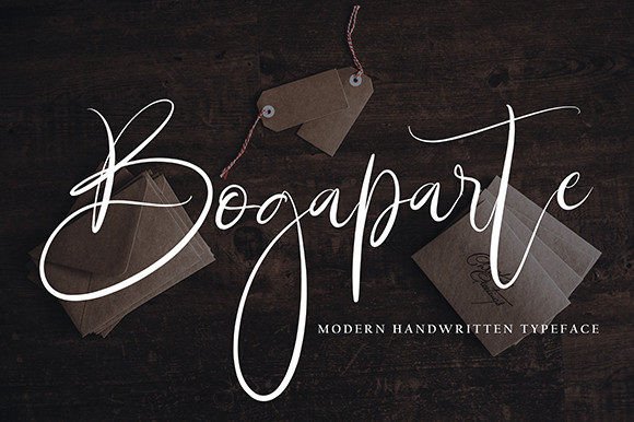 Bogaparte: A Handwritten Typeface for Elegant Product Design