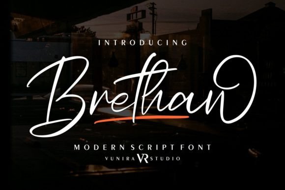 Brethan: The Handwritten Typeface for Editorial Elegance