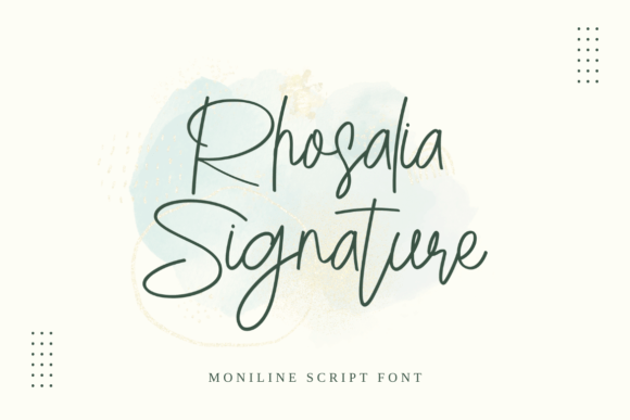 Rhosalia Signature: A Graceful Script Font for Elegant Brand Identity