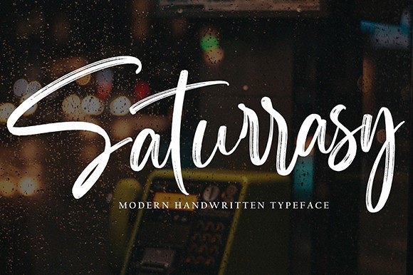 Saturrasy: The Elegant Handwritten Typeface for Creative Makers