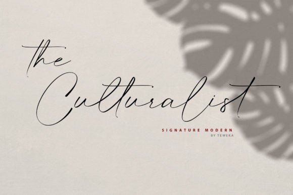 The Culturalist: A Sophisticated Script Typeface for Modern Branding